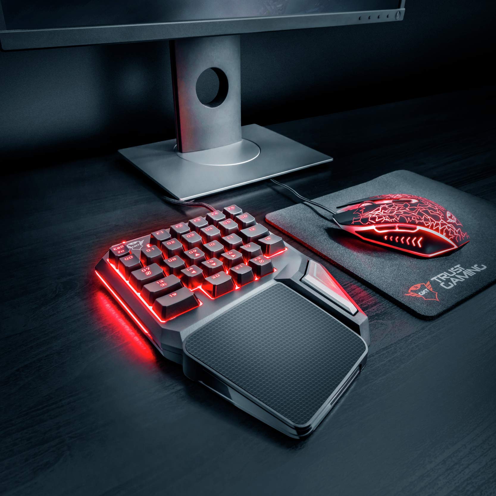 Trust Gaming GXT 888 Assa Gaming Keyboard, Single Handed Keypad